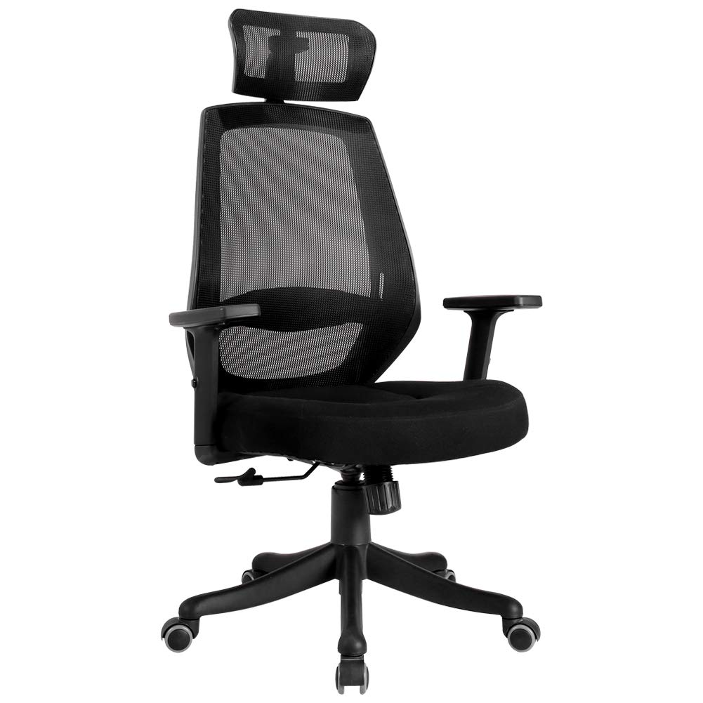 TKEY Ergonomic High Back Mesh Office Chair with Adjustable Armrest